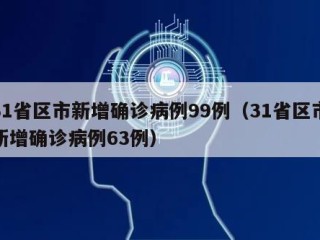 31省区市新增确诊病例99例（31省区市新增确诊病例63例）